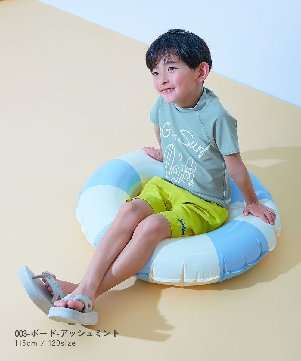 Japanese children's clothing dev!rock UV protection short-sleeved top swimsuit 100-160cm boys' summer swimsuit special edition