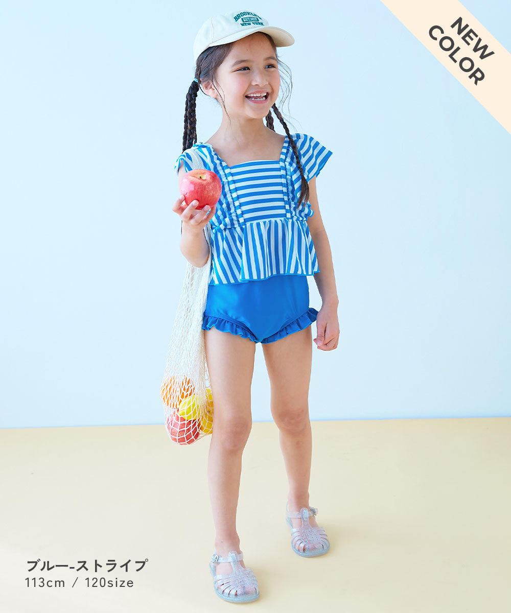 日本童裝 dev!rock 防UV 泳衣兩件套裝 100-130cm 女童款 夏季 夏日玩水泳衣特輯
