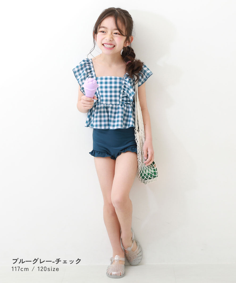日本童裝 dev!rock 防UV 泳衣兩件套裝 100-130cm 女童款 夏季 夏日玩水泳衣特輯