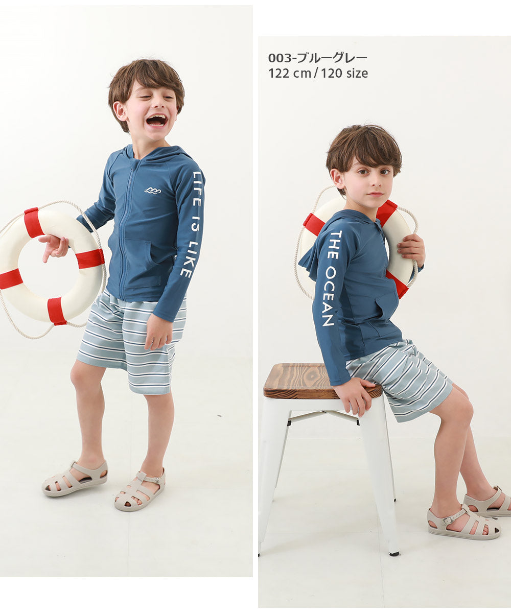 Japanese children's clothing dev!rock UV protection swimsuit jacket 100-160cm boys/girls summer swimsuit special edition