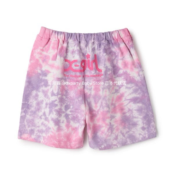 Japanese children's clothing X-girl Stages tie-dye shorts 80-140cm girls' summer PANTS