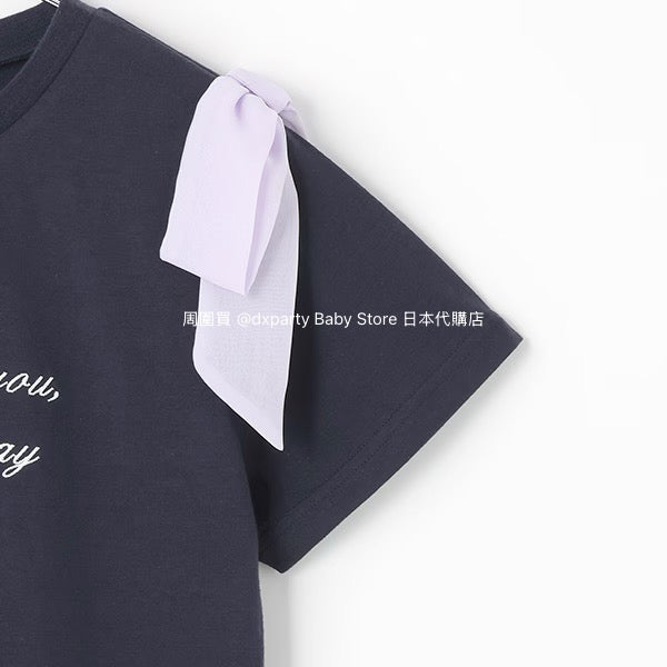 Lovetoxic Japanese children's clothing contact cold bow top 140-160cm girls summer TOPS