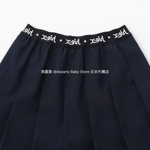 Japanese children's clothing X-girl Stages short top pleated skirt two-piece set 80-140cm girls summer TOPS SKIRTS