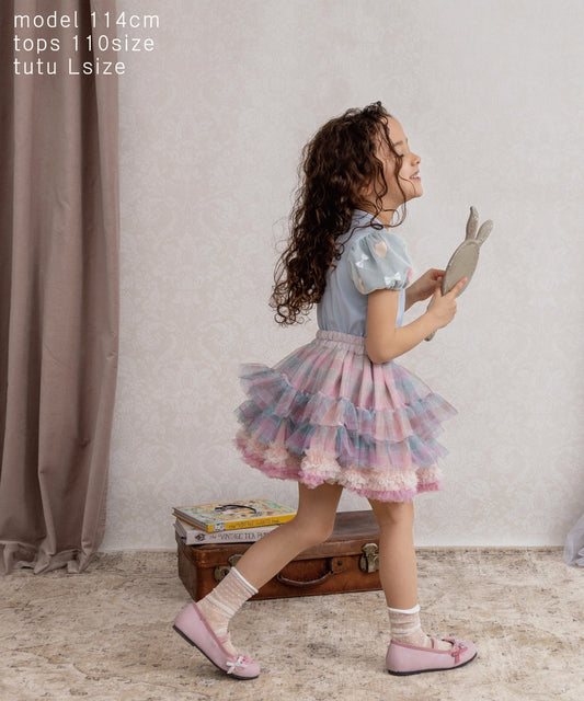 Japanese children's clothing panpantutu retro pink plaid tutu skirt 70-140cm girls newborn baby summer SKIRTS