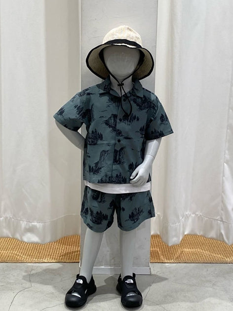 Japanese children's clothing TNF anti-UV parent-child mountain shirt 100-120cm boys/girls summer TOPS