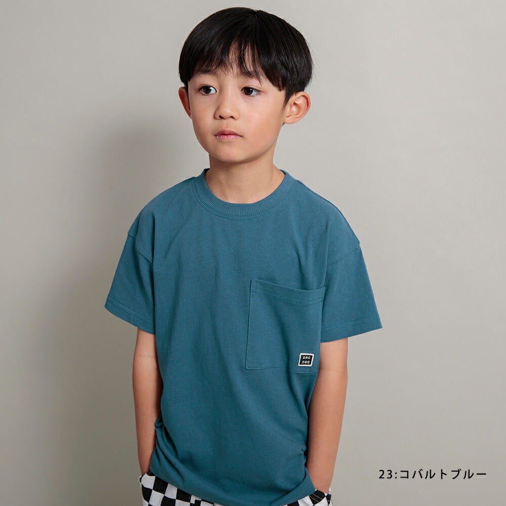 Japanese children's clothing Branches pocket short-sleeved T-shirt 90-160cm boys' spring and summer TOPS