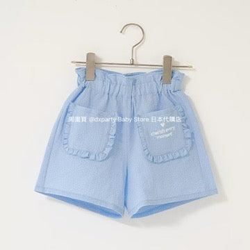 Japanese children's clothing Ly# mine ruffle pocket shorts 100-150cm girls summer PANTS