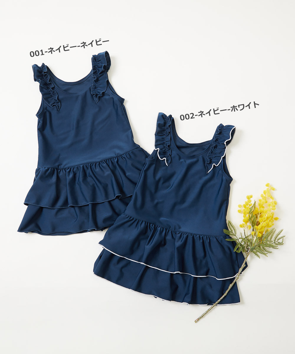 Japanese children's clothing dev!rock UV-proof skirt one-piece swimsuit suitable for school 110-170cm girls summer swimsuit special edition