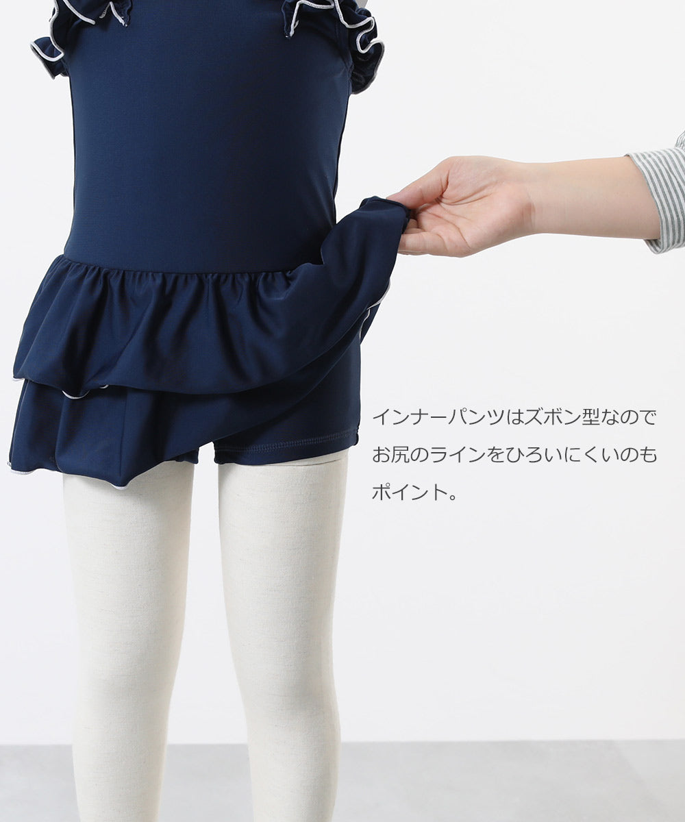 Japanese children's clothing dev!rock UV-proof skirt one-piece swimsuit suitable for school 110-170cm girls summer swimsuit special edition