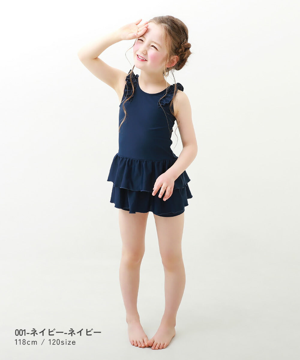 Japanese children's clothing dev!rock UV-proof skirt swimsuit two-piece set suitable for school classes 110-170cm girls summer swimsuit special edition