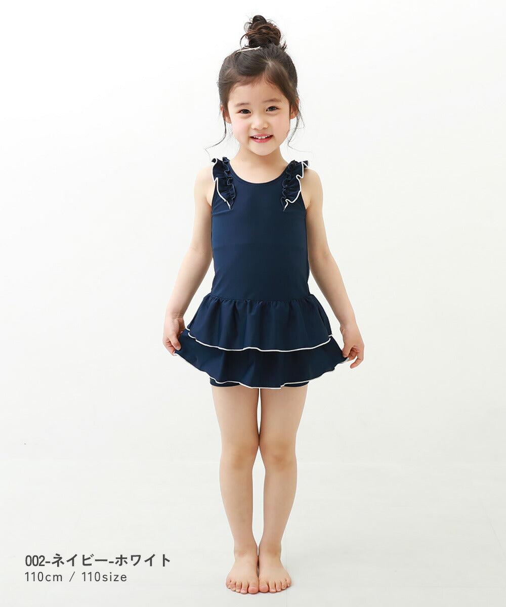 Japanese children's clothing dev!rock UV-proof skirt swimsuit two-piece set suitable for school classes 110-170cm girls summer swimsuit special edition