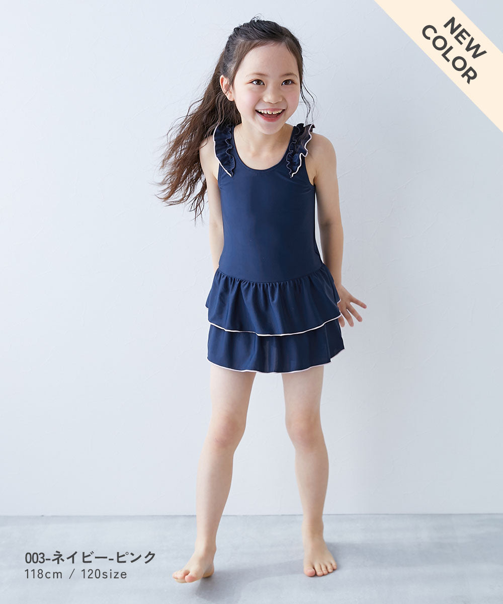 Japanese children's clothing dev!rock UV-proof skirt swimsuit two-piece set suitable for school classes 110-170cm girls summer swimsuit special edition