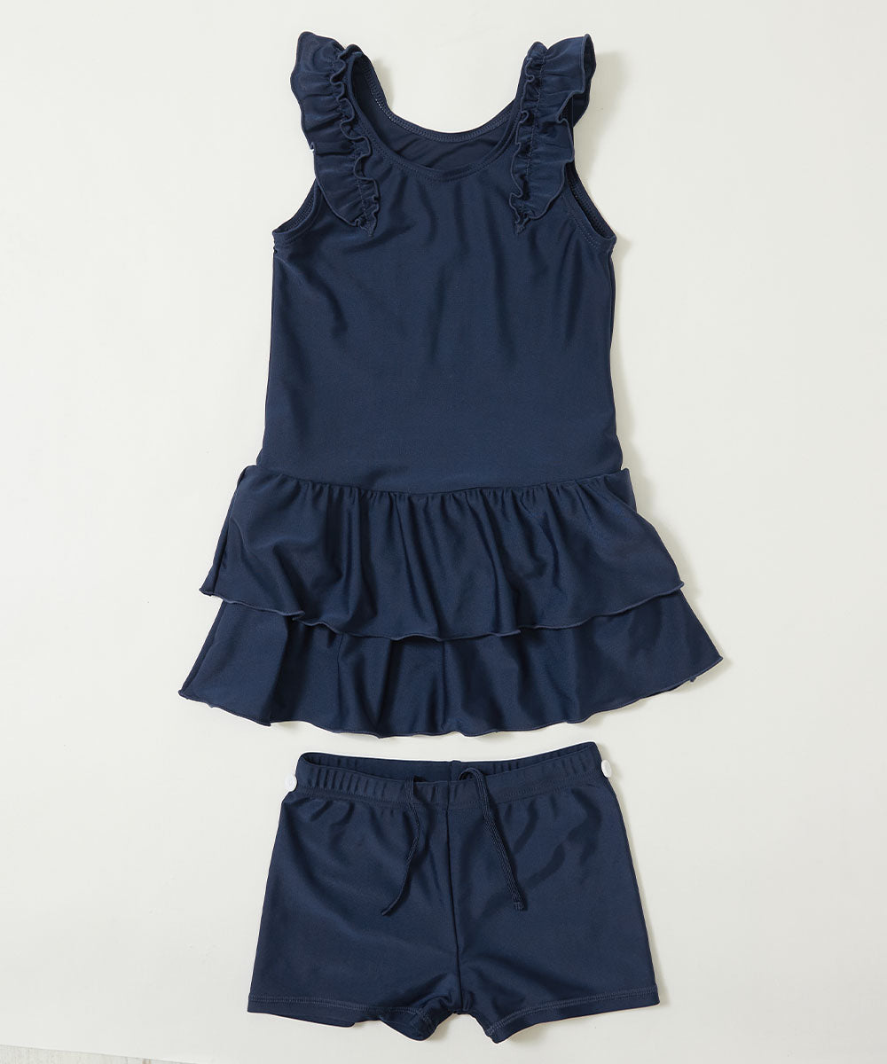 Japanese children's clothing dev!rock UV-proof skirt swimsuit two-piece set suitable for school classes 110-170cm girls summer swimsuit special edition
