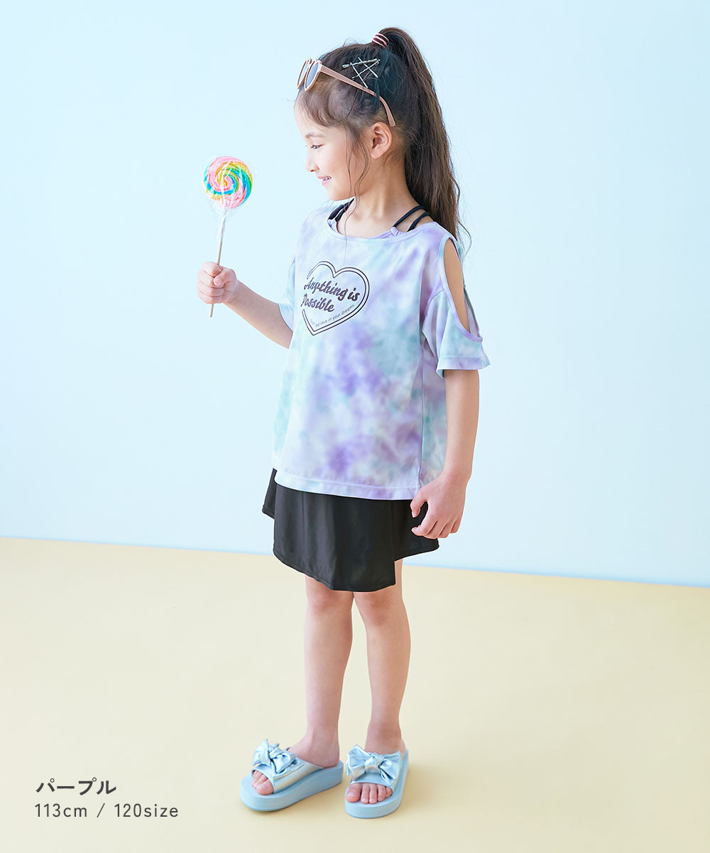 日本童裝 dev!rock 防UV 泳衣三件套裝 100-160cm 女童款 夏季 夏日玩水泳衣特輯
