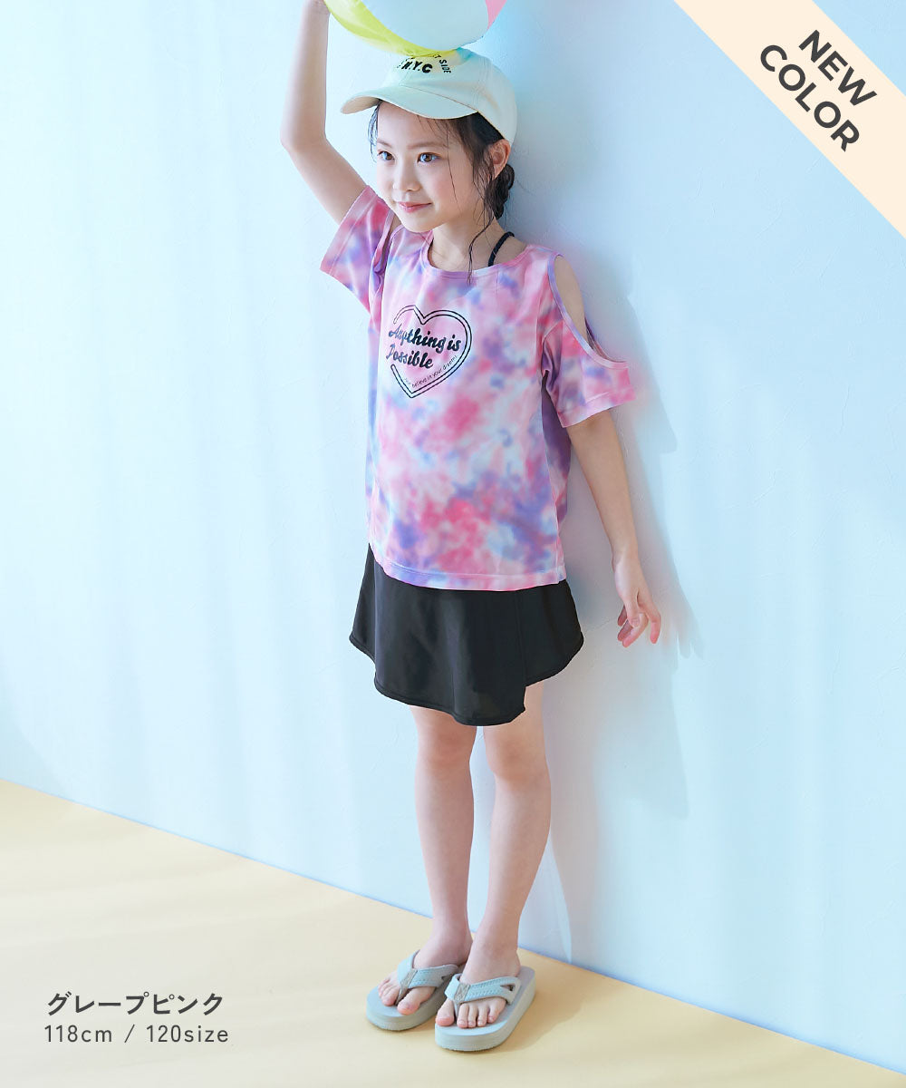 日本童裝 dev!rock 防UV 泳衣三件套裝 100-160cm 女童款 夏季 夏日玩水泳衣特輯