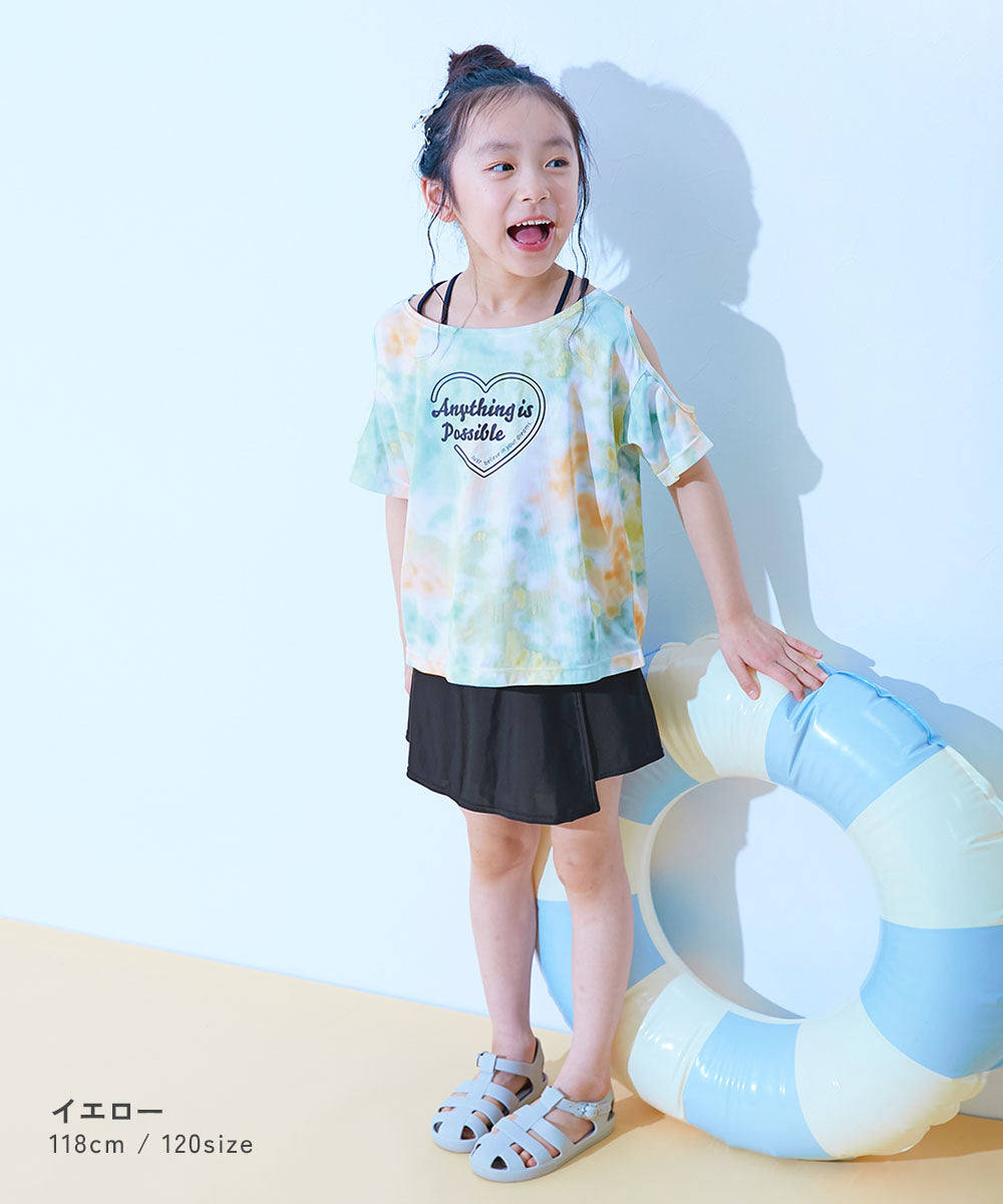 日本童裝 dev!rock 防UV 泳衣三件套裝 100-160cm 女童款 夏季 夏日玩水泳衣特輯