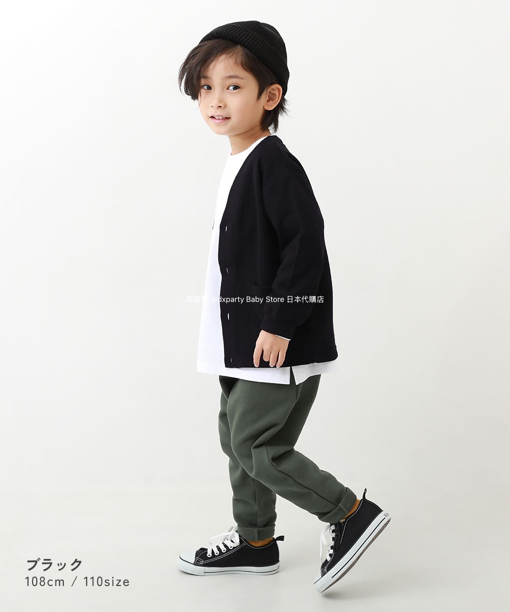 Japanese children's clothing dev!rock UV protection waffle V-neck jacket 100-160cm boys/girls spring/summer outerwear