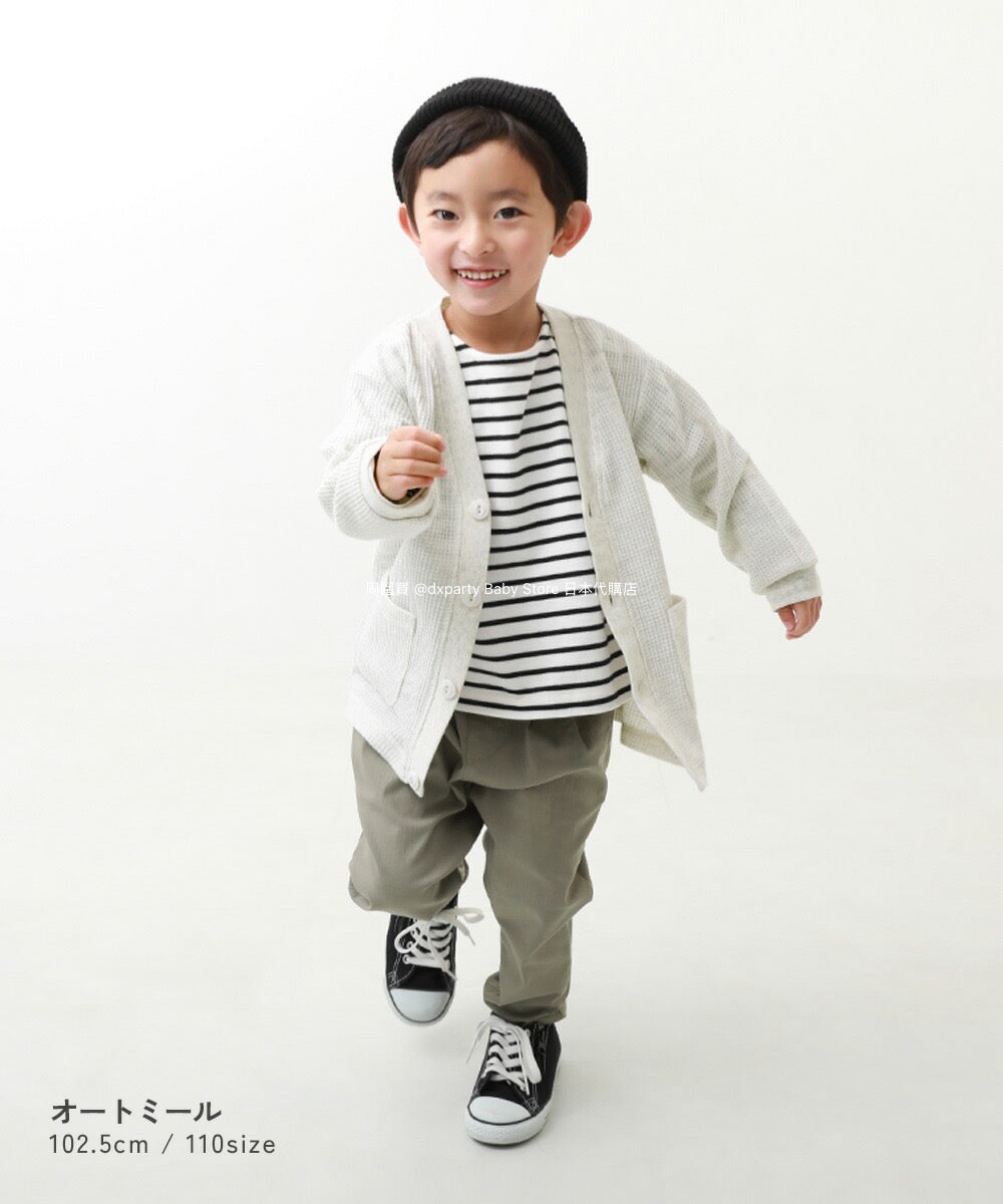 Japanese children's clothing dev!rock UV protection waffle V-neck jacket 100-160cm boys/girls spring/summer outerwear