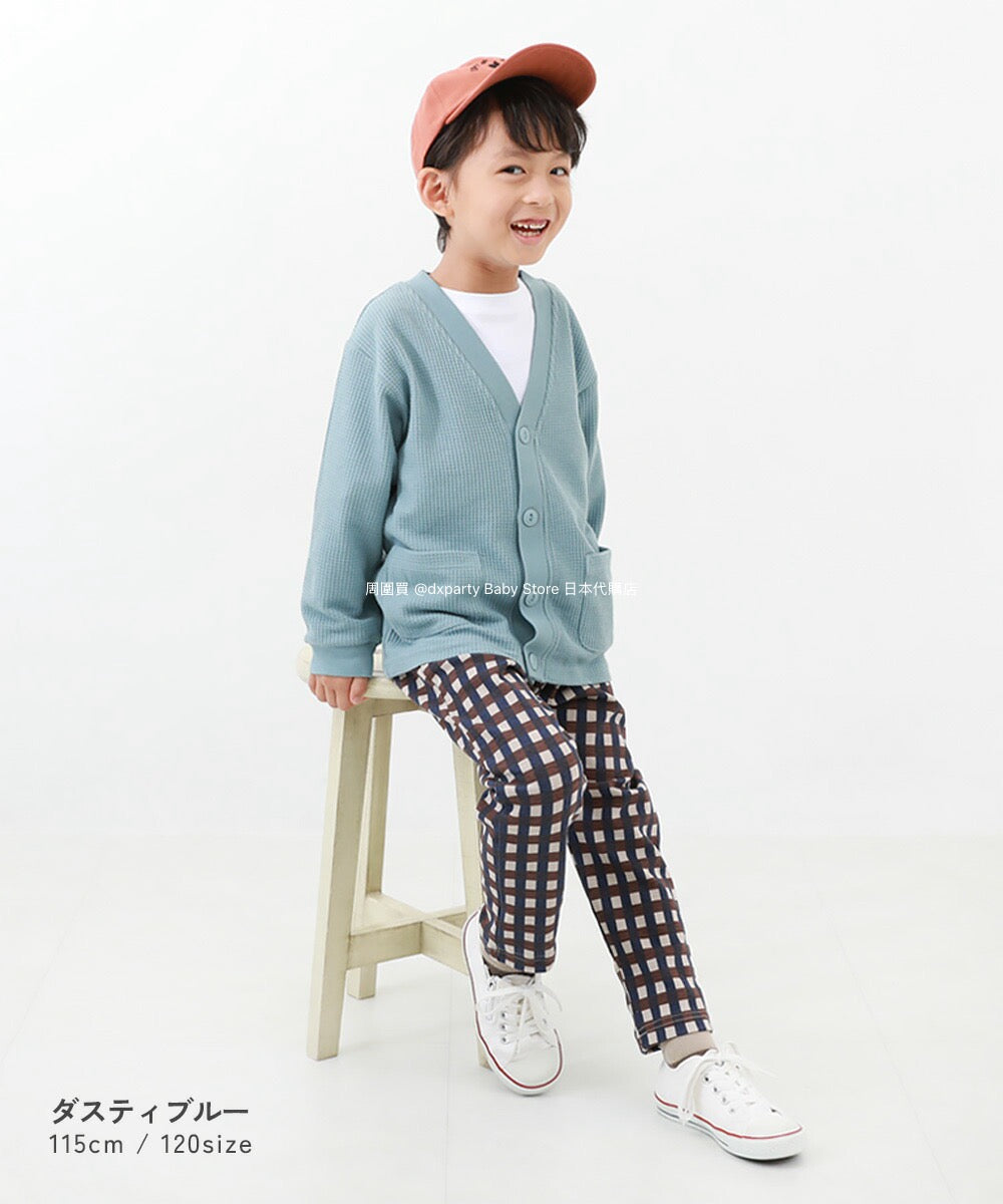 Japanese children's clothing dev!rock UV protection waffle V-neck jacket 100-160cm boys/girls spring/summer outerwear