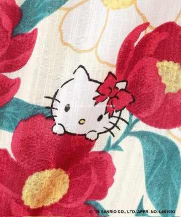 Japanese children's clothing aF#a325 x Sanrio Jinbei Japanese Kimono 90-130cm Girls Summer TOPS PANTS Japanese Summer Festival Special