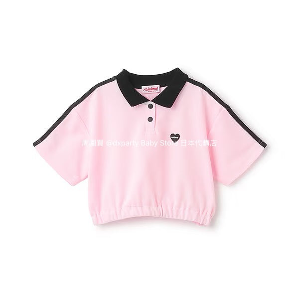 Japanese children's clothing mini#ML short polo top 100-140cm girls summer TOPS