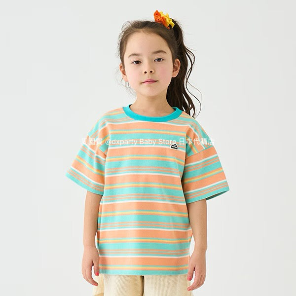 Japanese children's clothing mini#ML striped top 90-140cm boys/girls summer TOPS