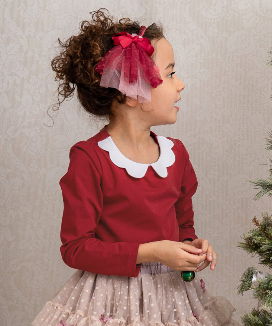Japanese children's clothing panpantutu berry red angel color top 80-150cm girls summer TOPS