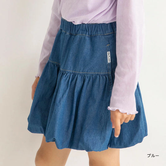 日本童裝 Branshes x Ou? by EDWIN 牛仔泡泡短裙 90-150cm 女童款 秋季 SKIRTS