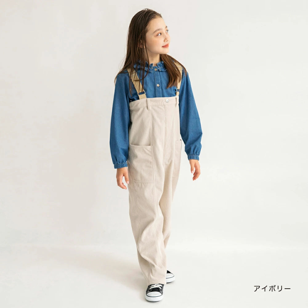 日本童裝 Branshes x Ou? by EDWIN 吊帶工人褲 90-150cm 男童款/女童款 秋季 Jumpsuit