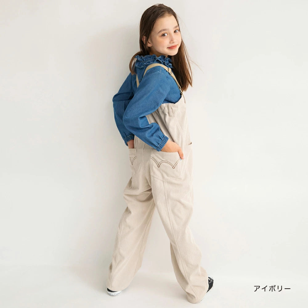 日本童裝 Branshes x Ou? by EDWIN 吊帶工人褲 90-150cm 男童款/女童款 秋季 Jumpsuit