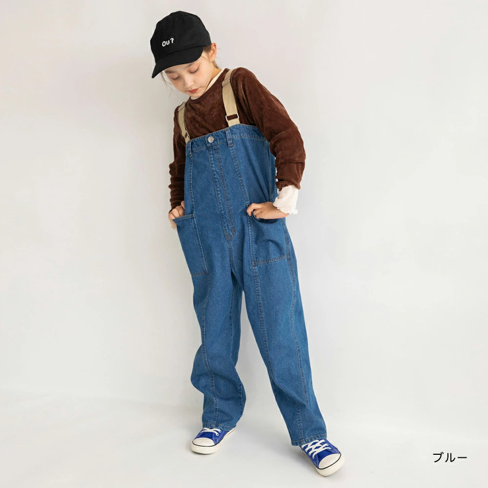 日本童裝 Branshes x Ou? by EDWIN 吊帶工人褲 90-150cm 男童款/女童款 秋季 Jumpsuit