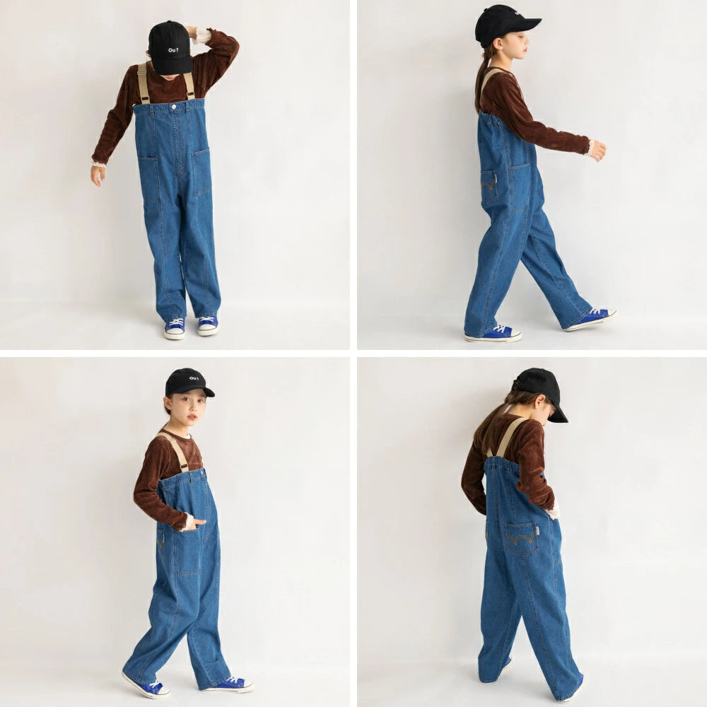 日本童裝 Branshes x Ou? by EDWIN 吊帶工人褲 90-150cm 男童款/女童款 秋季 Jumpsuit