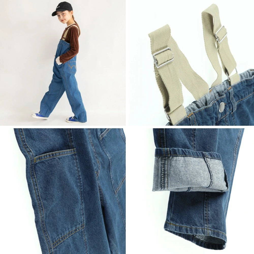 日本童裝 Branshes x Ou? by EDWIN 吊帶工人褲 90-150cm 男童款/女童款 秋季 Jumpsuit
