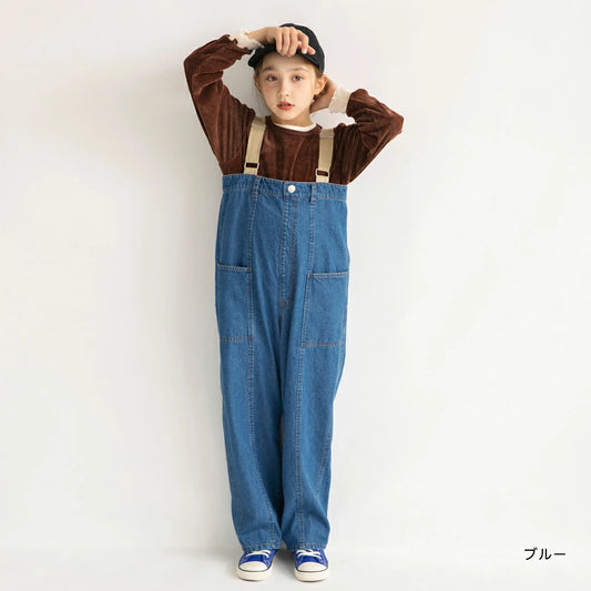 日本童裝 Branshes x Ou? by EDWIN 吊帶工人褲 90-150cm 男童款/女童款 秋季 Jumpsuit
