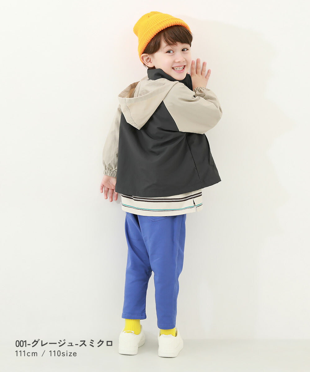 Japanese children's clothing dev!rock waterproof series thin windbreaker hood with storage capacity of 100-160cm. Boys' and girls' spring and summer outerwear