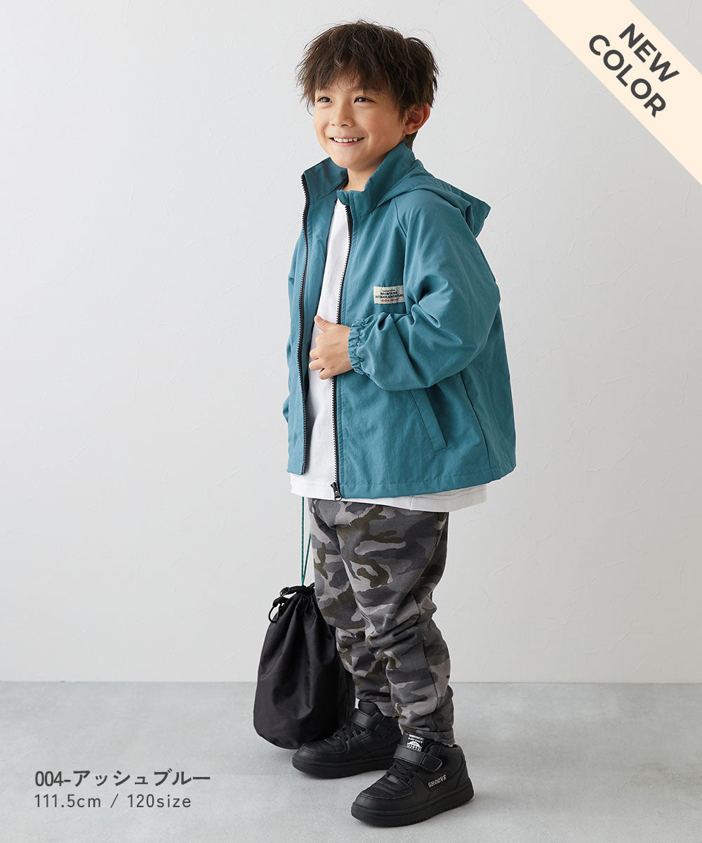Japanese children's clothing dev!rock waterproof series thin windbreaker hood with storage capacity of 100-160cm. Boys' and girls' spring and summer outerwear