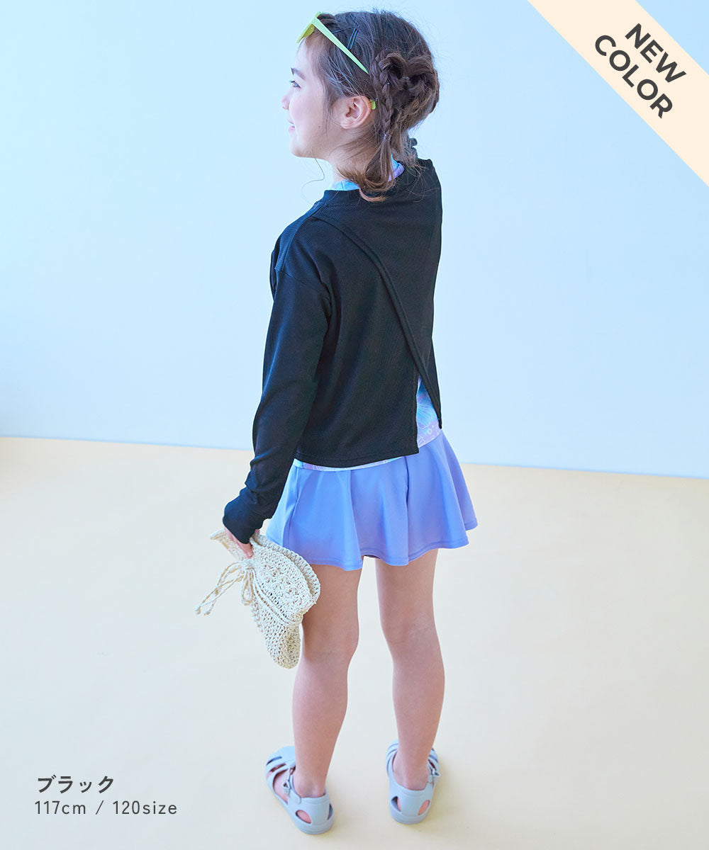 Japanese children's clothing dev!rock UV protection cross-back swimsuit 100-160cm girls summer swimsuit special edition