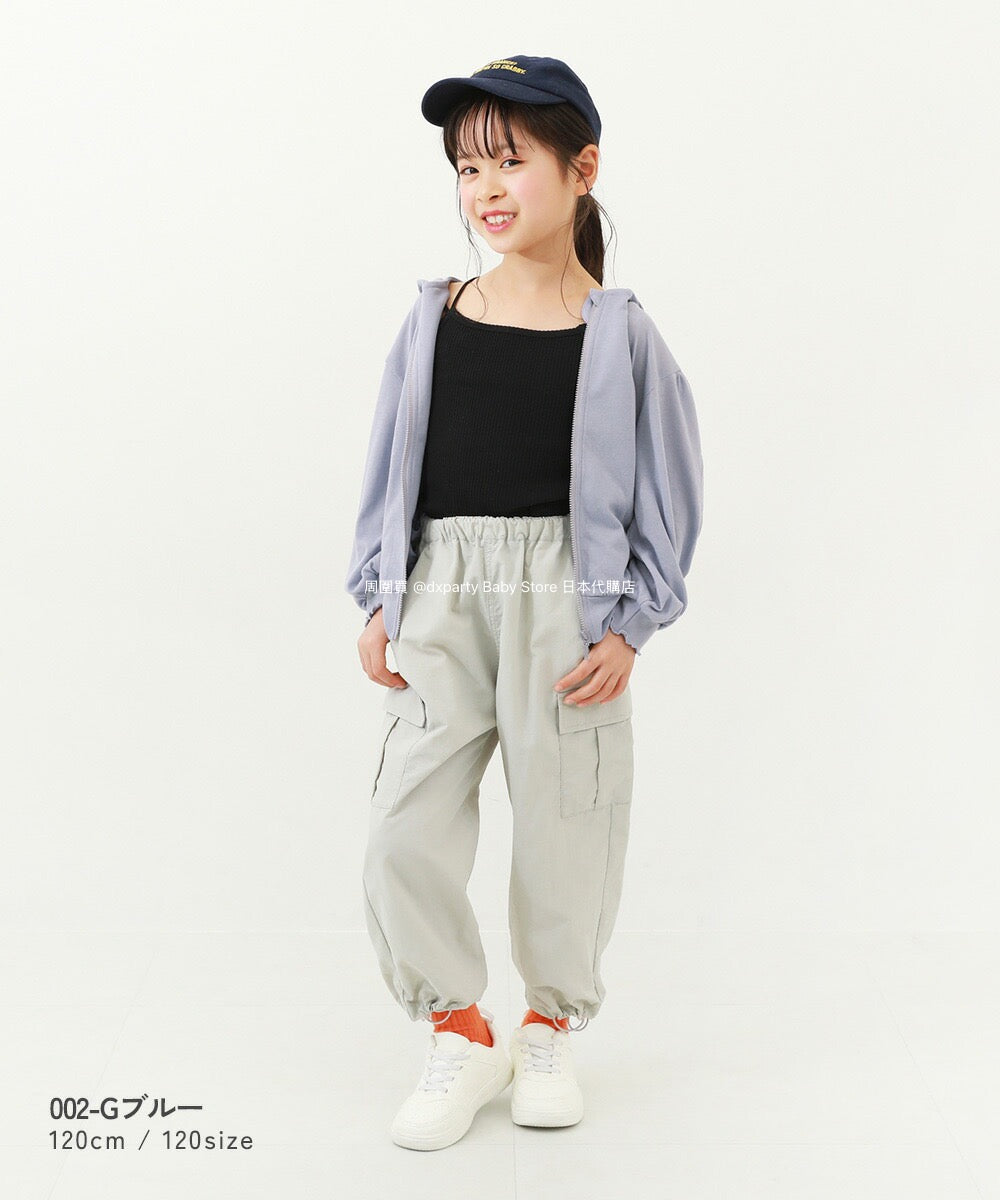 Japanese children's clothing dev!rock UV protection thin loose fungus sleeve hooded jacket 100-160cm girls spring and summer OUTERWEAR