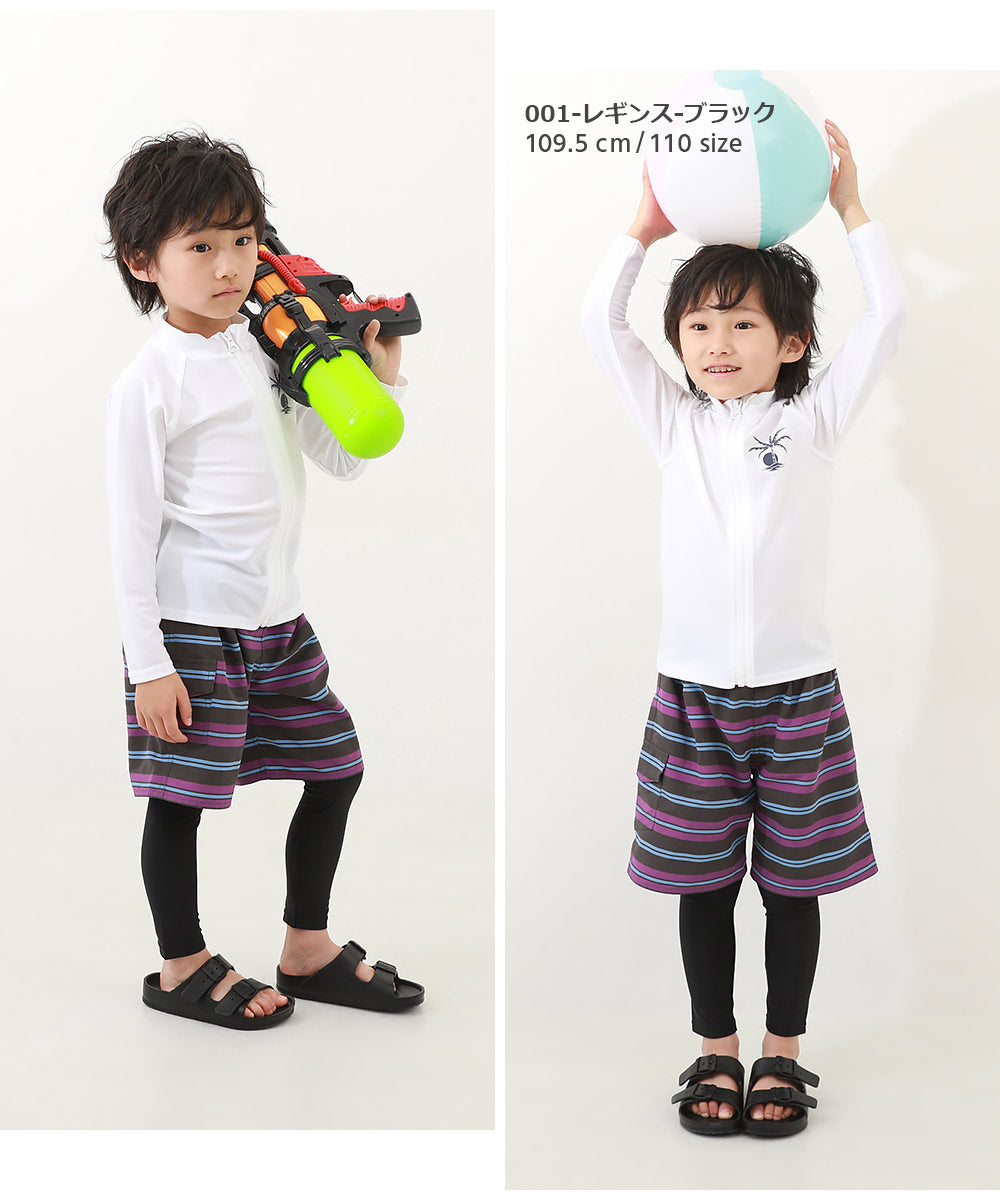 Japanese children's clothing dev!rock UV-proof stretch water play tights 100-160cm boys/girls summer swimsuit special edition