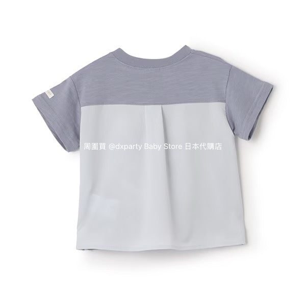 Japanese children's clothing pe#main Contact Cool Ocean Embroidery Top 80-130cm Boys/Girls Summer TOPS