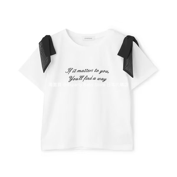 Lovetoxic Japanese children's clothing contact cold bow top 140-160cm girls summer TOPS