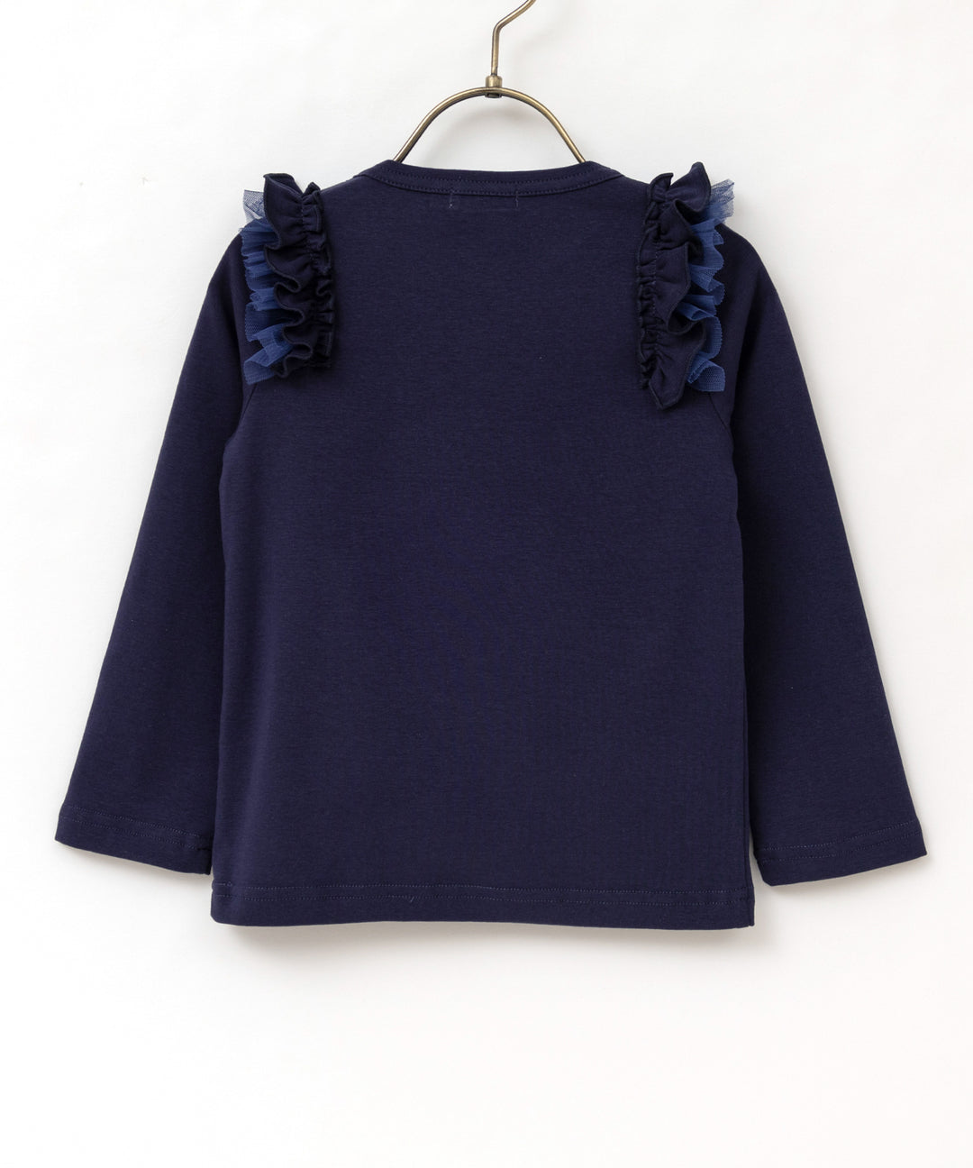 Japanese children's clothing panpantutu ruffle shoulder top 80-150cm girls summer TOPS