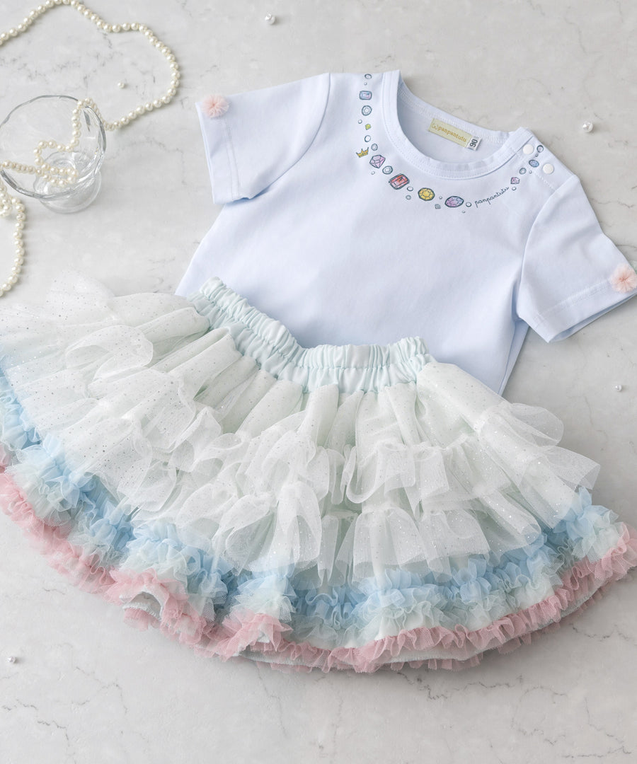 Japanese children's clothing panpantutu jewelry necklace top 80-150cm girls summer TOPS
