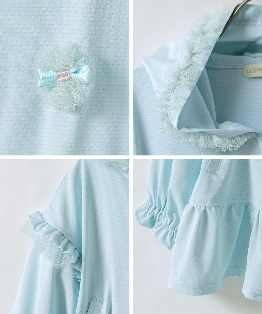 Japanese children's clothing panpantutu UV protection quick-drying series ruffled jacket 80-150cm girls summer outerwear