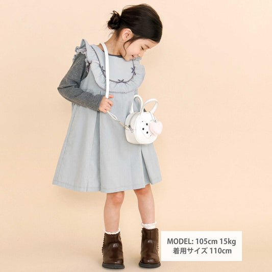 日本童裝 SLAP SLIP 荷葉邊燈芯絨背心裙 80-130cm 女童款 秋季 DRESSES