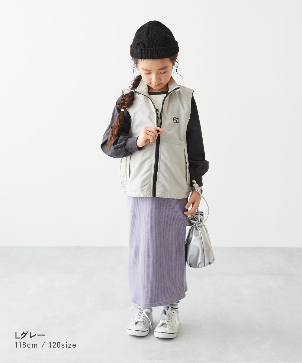 Japanese children's clothing dev!rock waterproof series stand-up collar thin vest jacket with storage 100-160cm boys/girls spring and summer OUTERWEAR