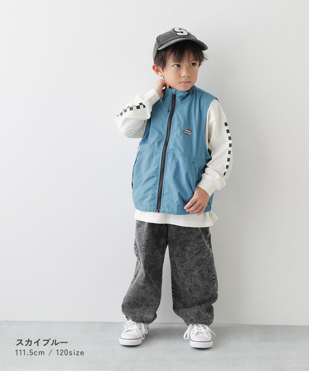 Japanese children's clothing dev!rock waterproof series stand-up collar thin vest jacket with storage 100-160cm boys/girls spring and summer OUTERWEAR