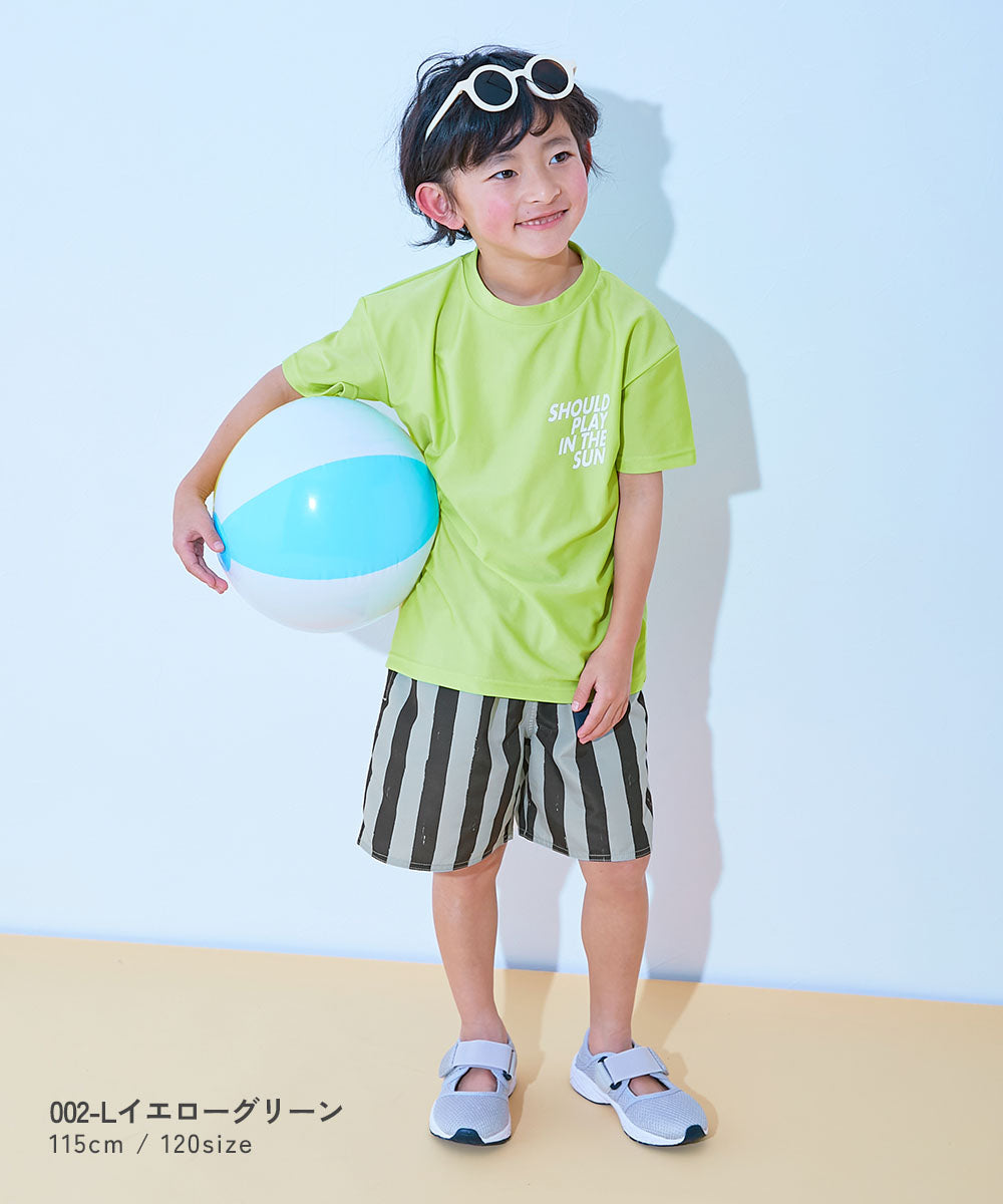 日本童裝 dev!rock 防UV 水陸兩用 泳衣兩件套裝 100-160cm 男童款 夏季 TOPS PANTS 夏日玩水泳衣特輯