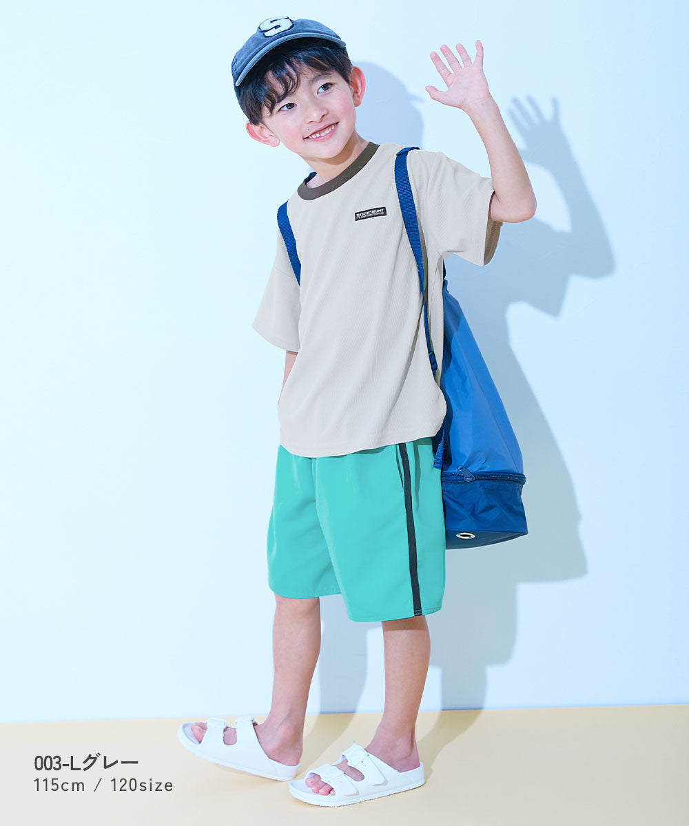 日本童裝 dev!rock 防UV 水陸兩用 泳衣兩件套裝 100-160cm 男童款 夏季 TOPS PANTS 夏日玩水泳衣特輯