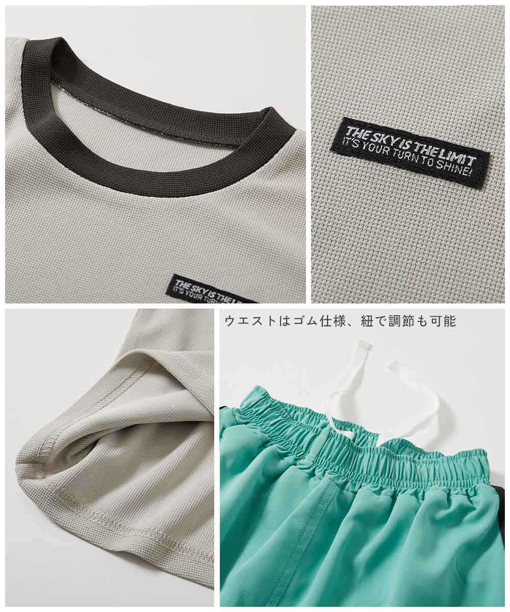 日本童裝 dev!rock 防UV 水陸兩用 泳衣兩件套裝 100-160cm 男童款 夏季 TOPS PANTS 夏日玩水泳衣特輯